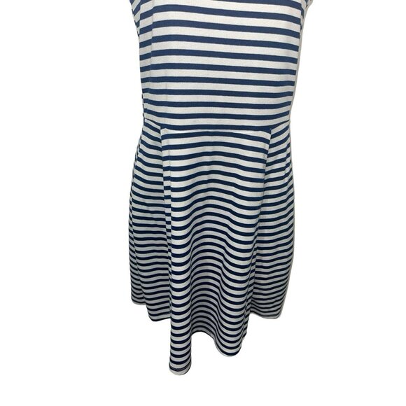H&M DIVIDED Women's Size 6 Blue White Striped Nautical Dress Sundress - Picture 5 of 12